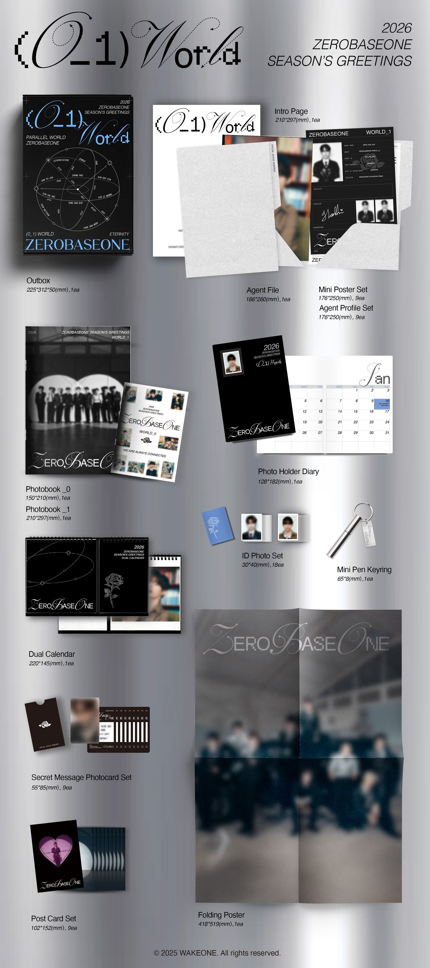 (PRE-ORDER) ZEROBASEONE - (0_1) WORLD - 2026 SEASON'S GREETINGS.