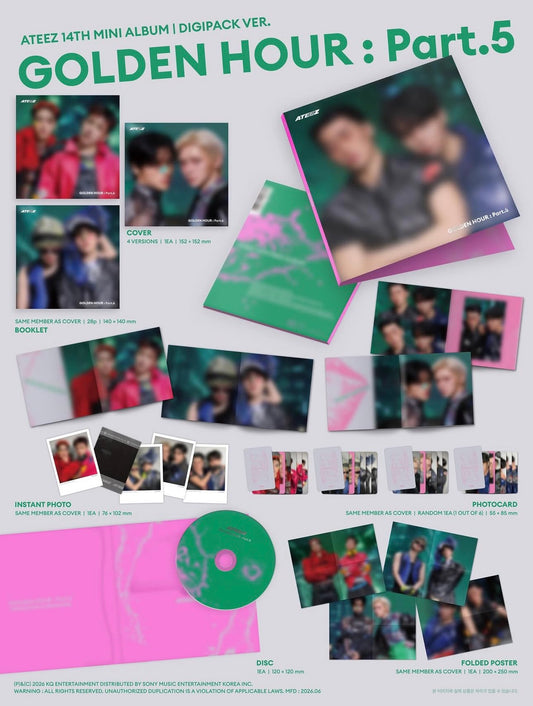 ATEEZ - GOLDEN HOUR; PART 5. (UNIT DIGIPACK.)