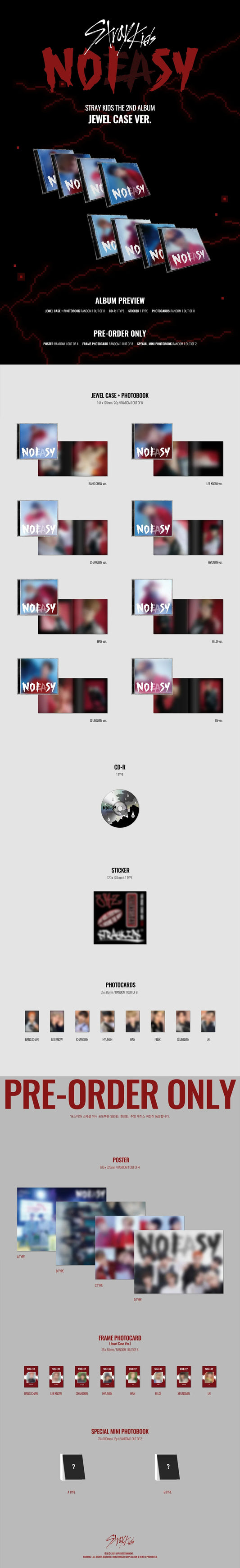 Stray Kids - Noeasy - Jewelcase. (Random Ver.)
