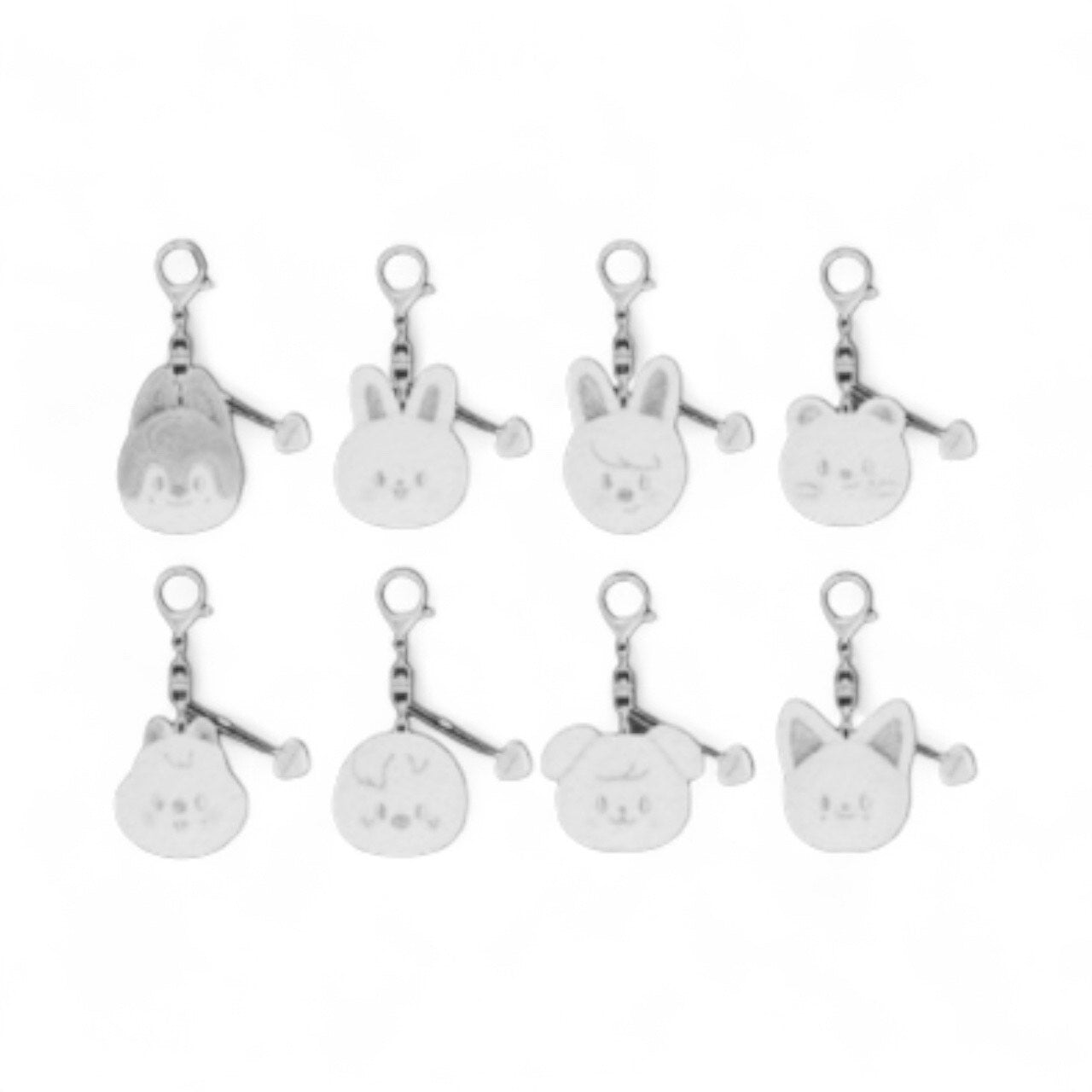 Skzoo Face Keychain Silver Ver.