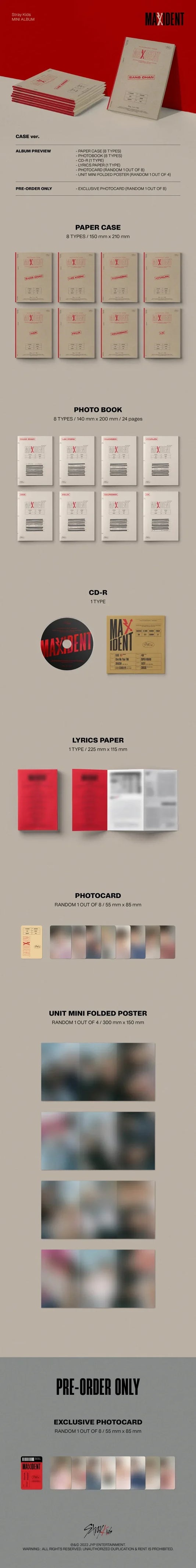 Stray Kids - Maxident - Case Ver. (RANDOM.)