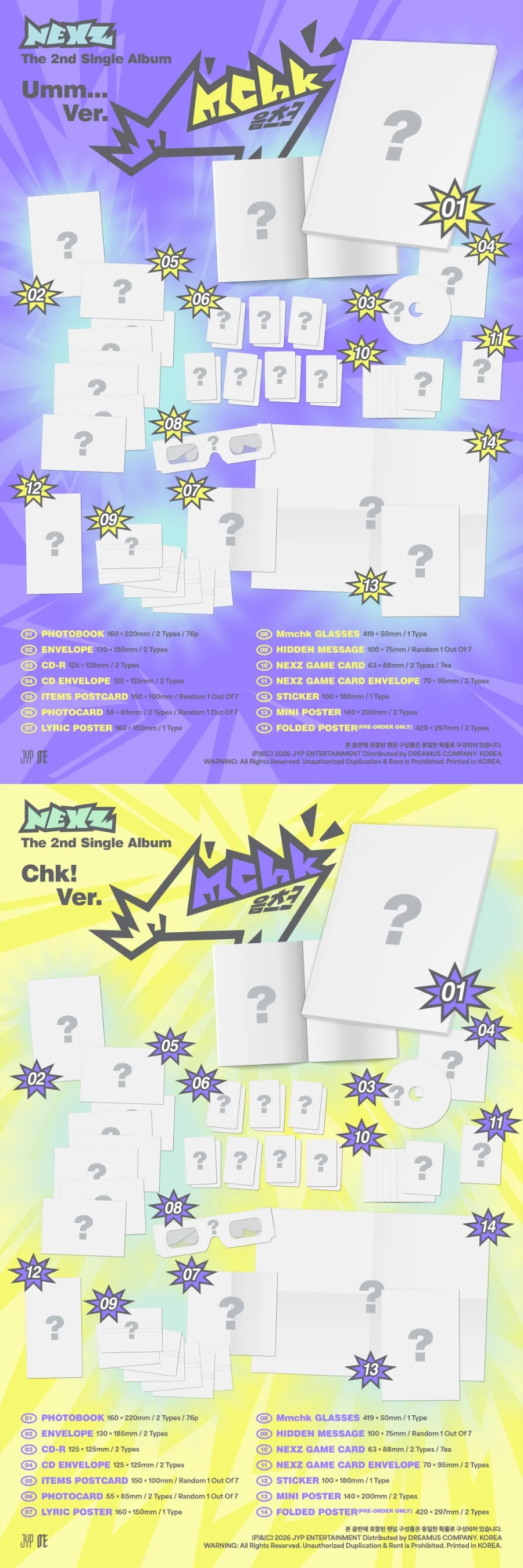 [PRE-ORDER] NEXZ - Mmchk (2ND SINGLE ALBUM)- Standard Ver.