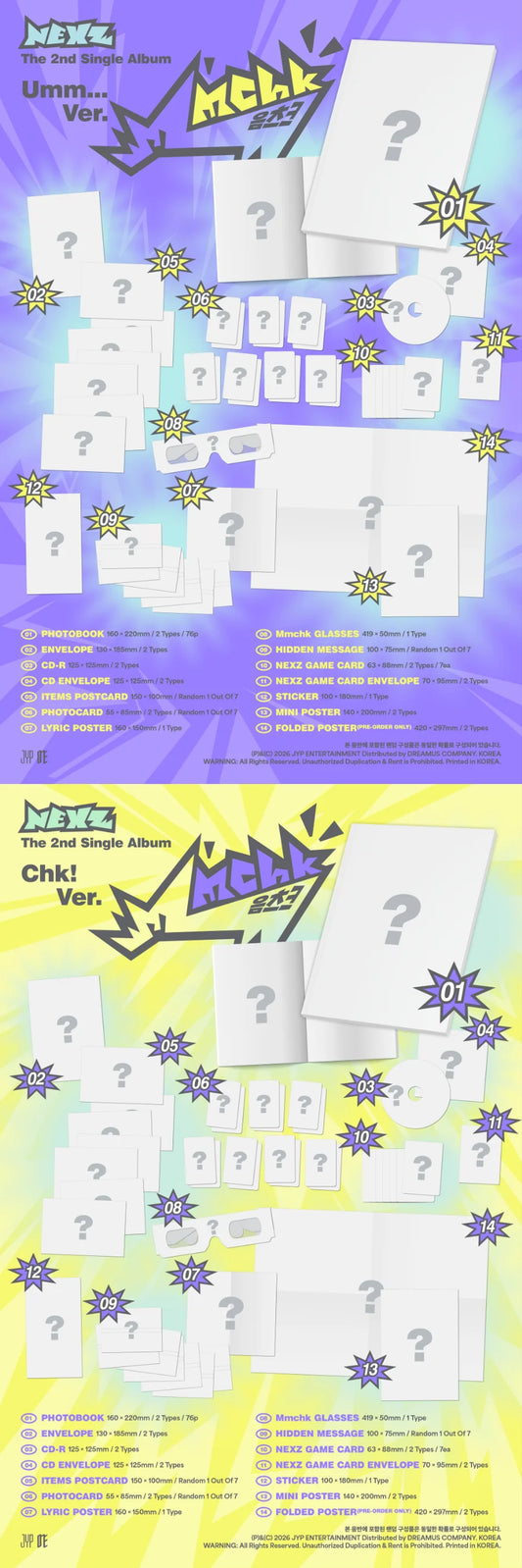 [PRE-ORDER] NEXZ - Mmchk (2ND SINGLE ALBUM)- Standard Ver.