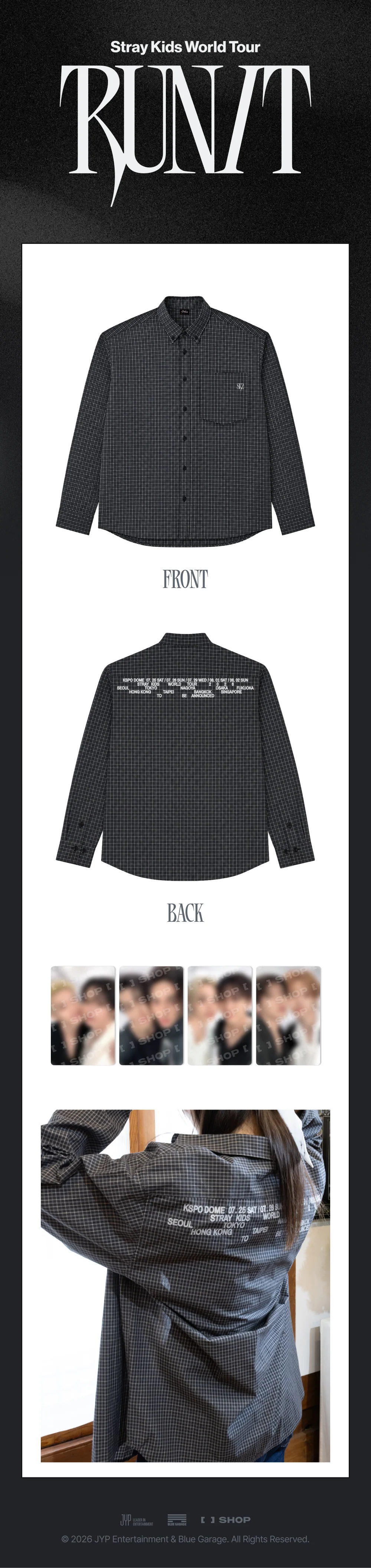 [PRE-ORDER.] STRAY KIDS - RUN IT MD (CHECK SHIRT)