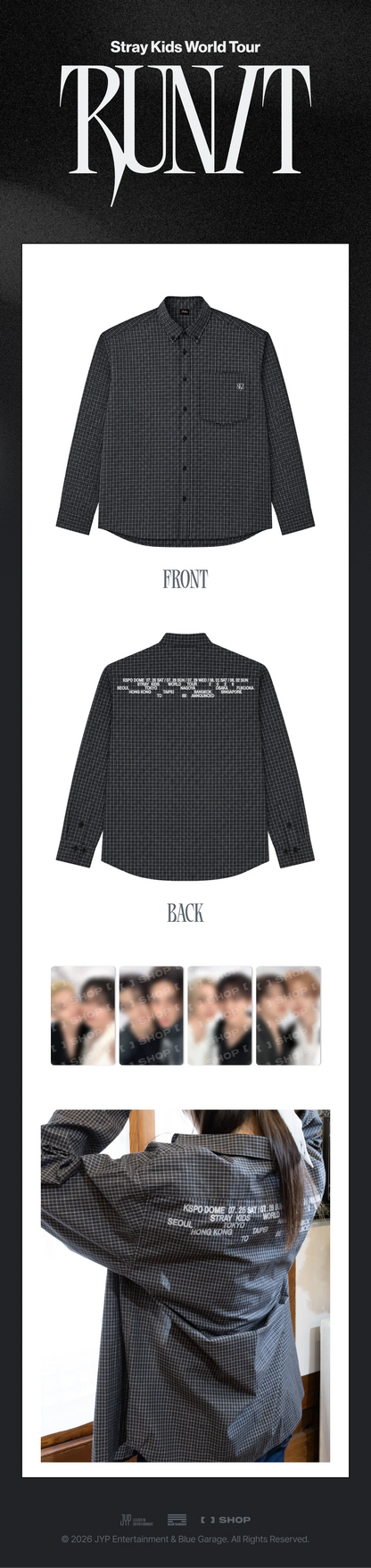 [PRE-ORDER.] STRAY KIDS - RUN IT MD (CHECK SHIRT)