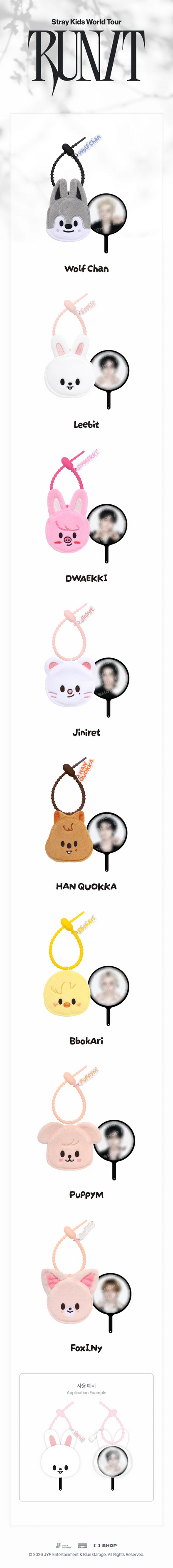 [PRE-ORDER.] STRAY KIDS - RUN IT MD (SKZOO PLUSH MINI PICKET KEYRING)
