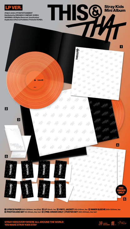 [PRE-ORDER] STRAY KIDS - THIS & THAT (VINYL VER.) {RANDOM POB}