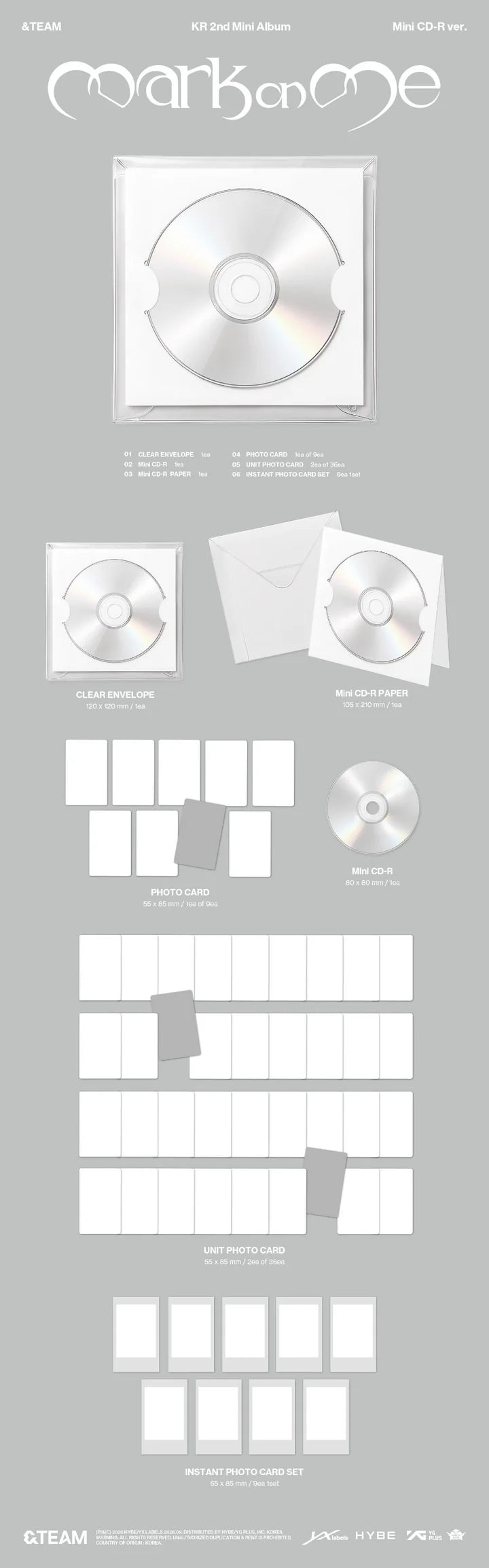 [PRE ORDER] &TEAM - Mark on Me  (MINI CD-R VER.)