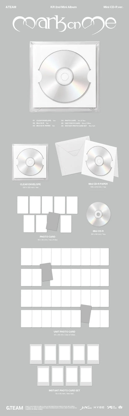 [PRE ORDER] &TEAM - Mark on Me  (MINI CD-R VER.)