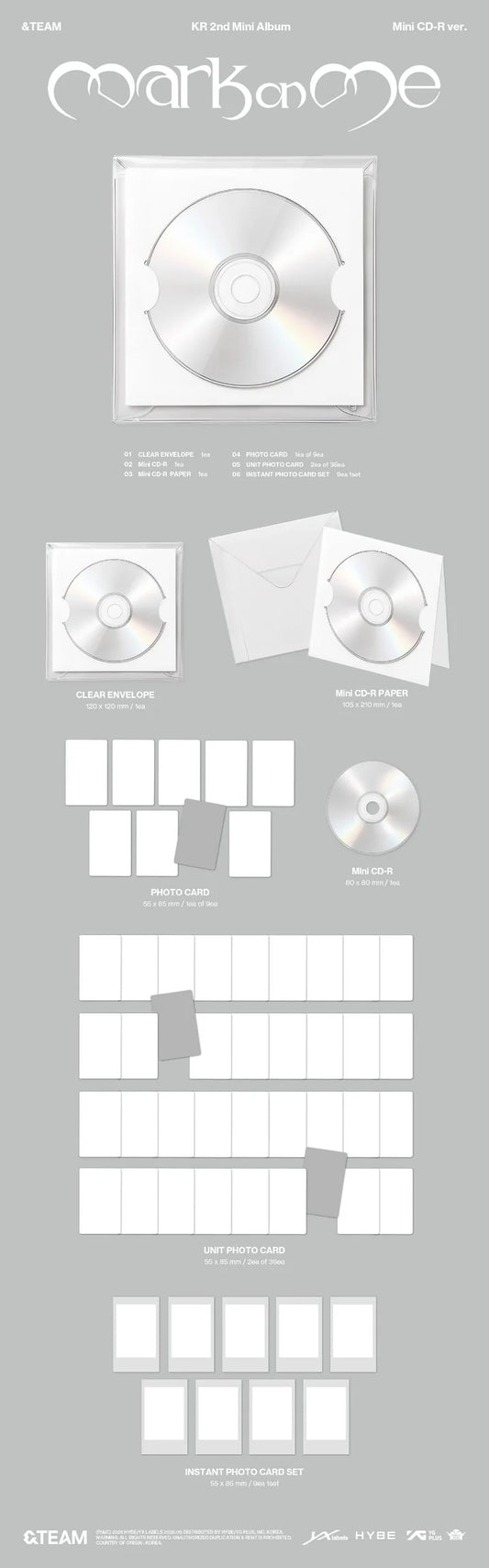 [PRE ORDER] &TEAM - Mark on Me  (MINI CD-R VER.)