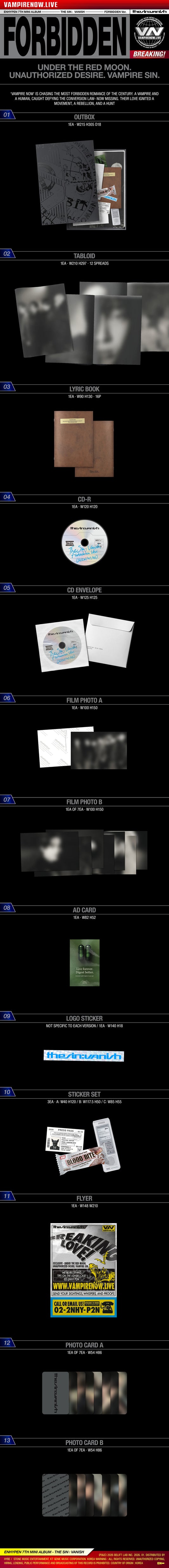 (PRE-ORDER) ENHYPEN - THE SIN : VANISH.