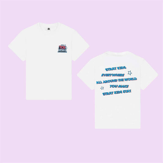 [PRE-ORDER] WHITE T-SHIRT - Fan Connecting 2024 SKZ TOY WORLD.