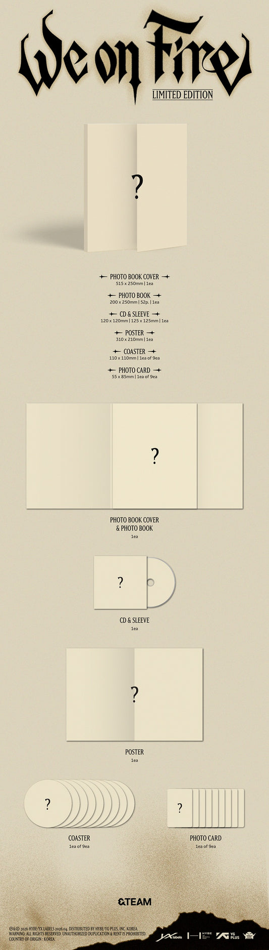 [PRE-ORDER] &TEAM 3rd EP 『We on Fire』 (LIMITED EDITION)