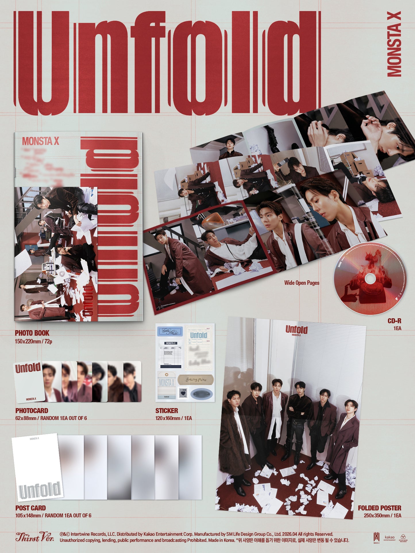 MONSTA X - [3rd Full Album] - Unfold.