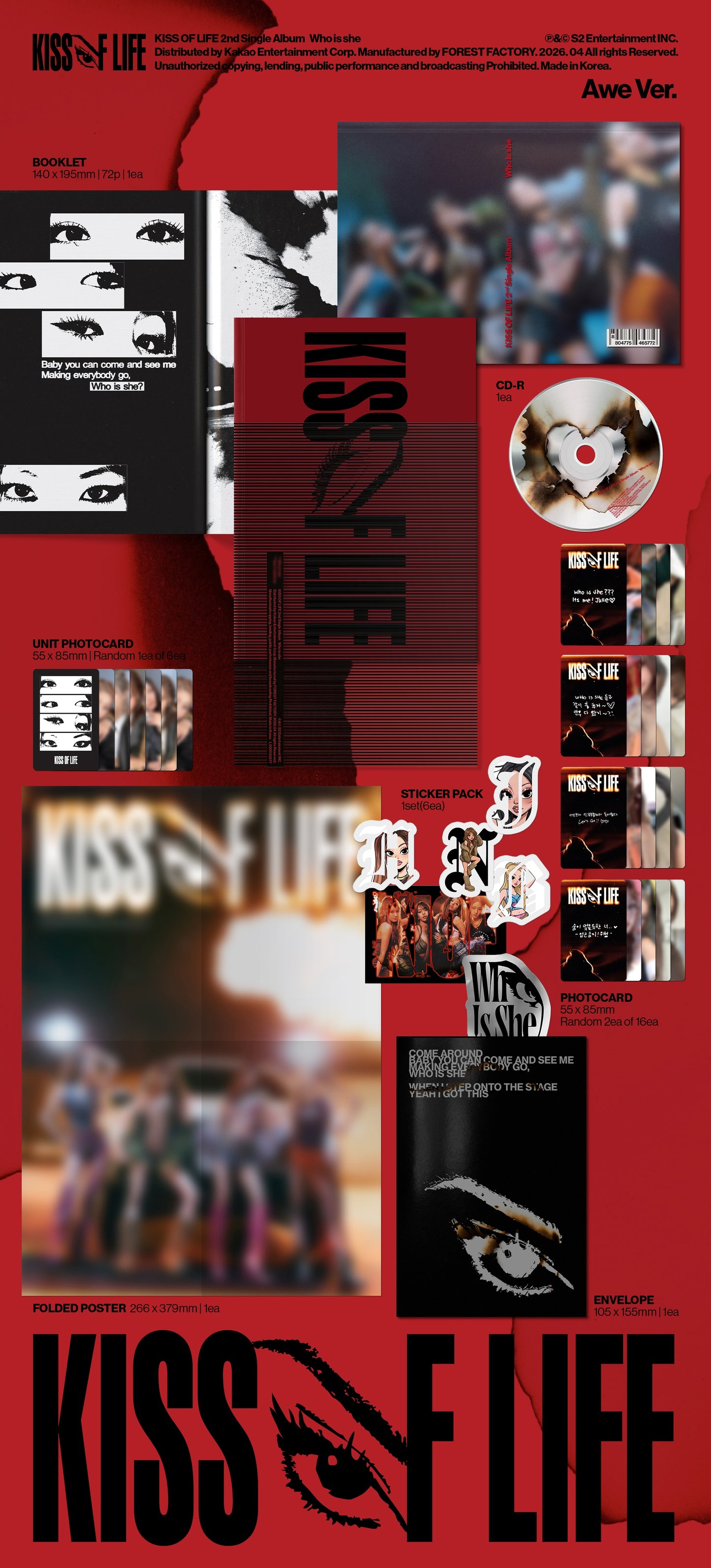 KISS OF LIFE - [2nd Single Album] Who Is She (Awe Ver.)