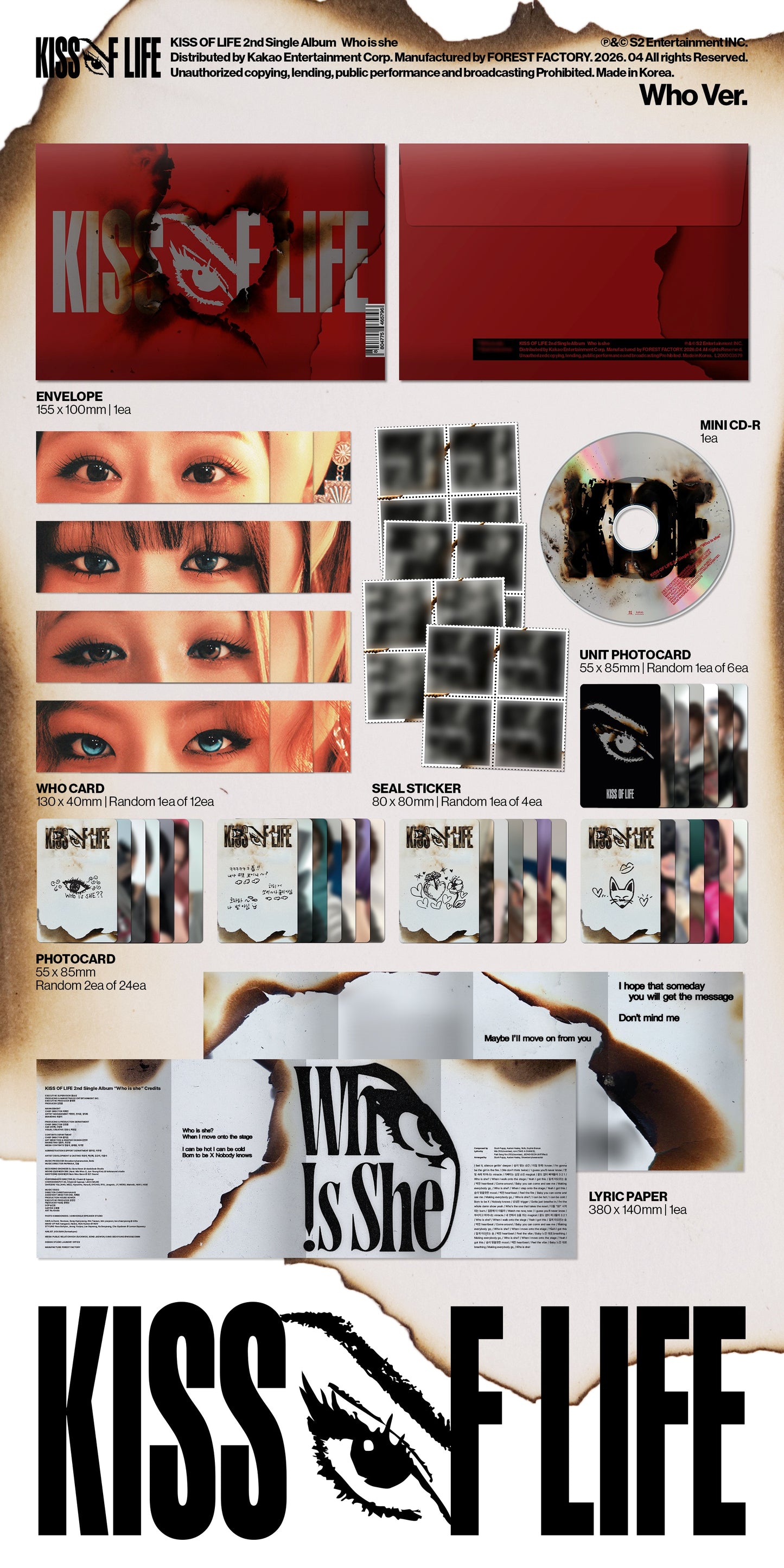 KISS OF LIFE - [2nd Single Album] Who Is She (Who Ver.)