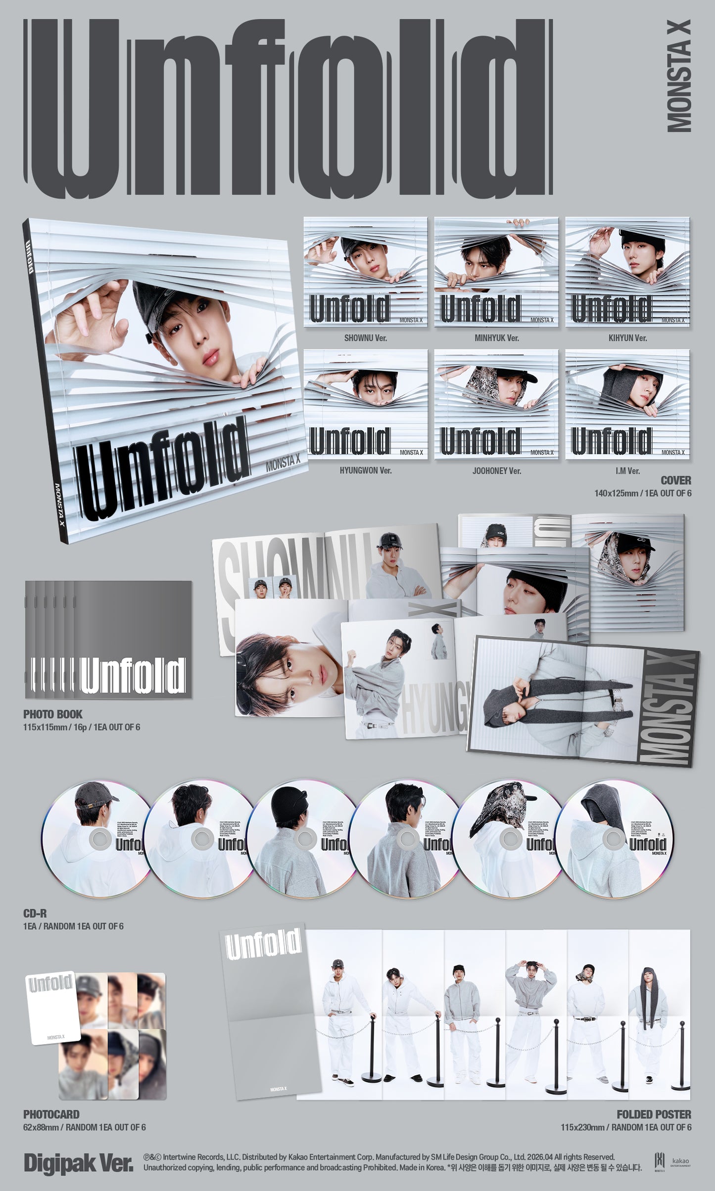 MONSTA X - [3rd Full Album] - Unfold. {DIGIPACK}