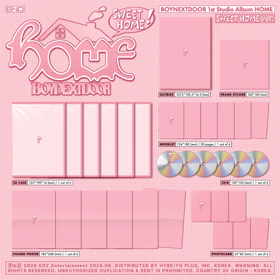 [PRE-ORDER] BOYNEXTDOOR - HOME (Sweet Home Ver.)