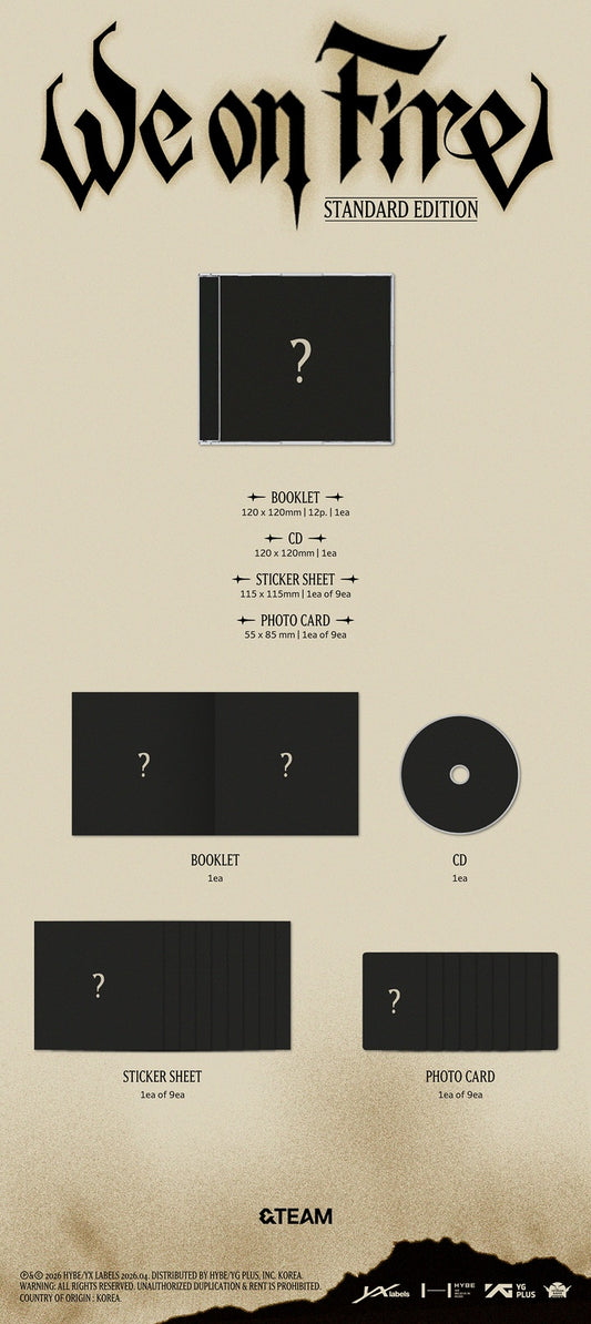 [PRE-ORDER] &TEAM 3rd EP 『We on Fire』 (STANDARD)