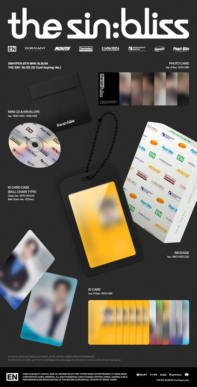 [PRE-ORDER] ENHYPEN - THE SIN: BLISS (ID CARD KEYRING VER.)