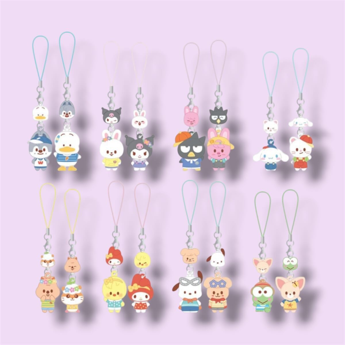 [PRE-ORDER] STRAY KIDS - SKZOO X SANRIO CHARACTERS - (MINI FIGURE COUPLE KEYRING.)