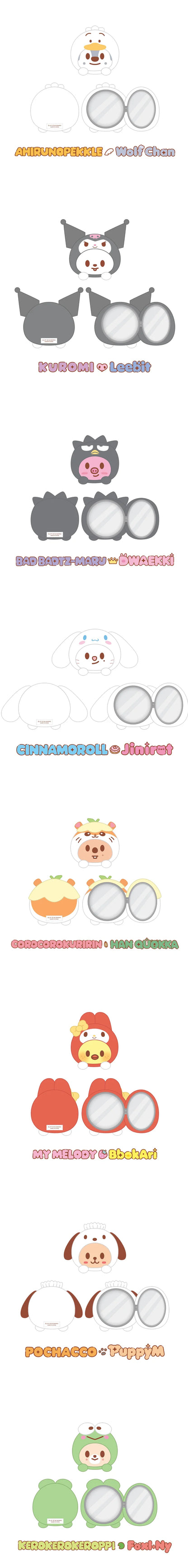 [PRE-ORDER] STRAY KIDS - SKZOO X SANRIO CHARACTERS - (PLUSH MIRROR.)