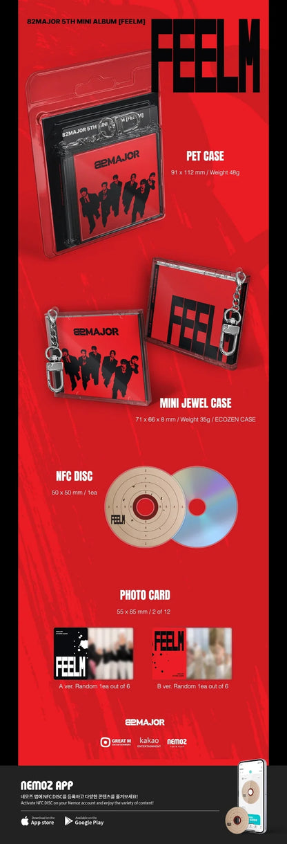 [PRE-ORDER] 82MAJOR - FEELM [5th Mini Album] - KEYRING Ver.