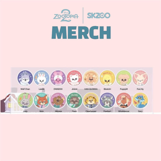 (PRE-ORDER) SKZOO X ZOOTOPIA - SECRET GLITTER CAN BADGE (RANDOM.)