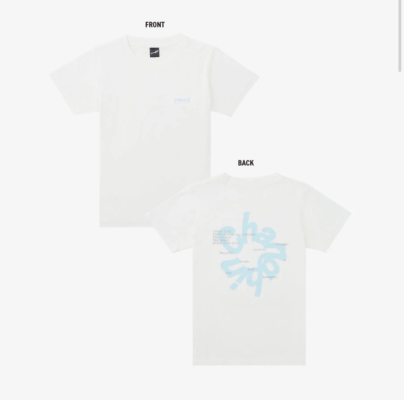 [PRE-ORDER.] STRAY KIDS - RUN IT JAPAN TOUR MD (T-SHIRT.)