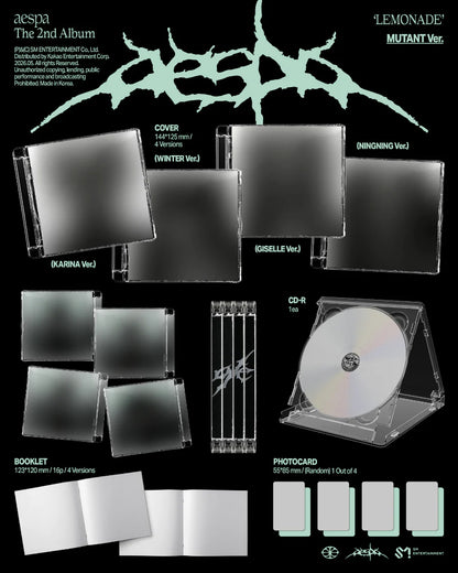 [PRE-ORDER] aespa - LEMONADE [2nd Album] - Mutant Ver.