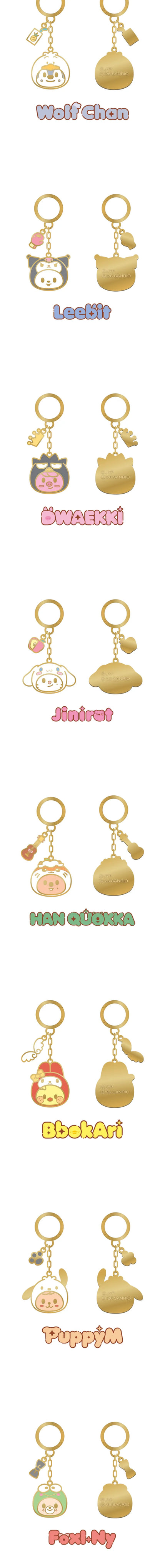 [PRE-ORDER] STRAY KIDS - SKZOO X SANRIO CHARACTERS - (METAL KEYRING.)