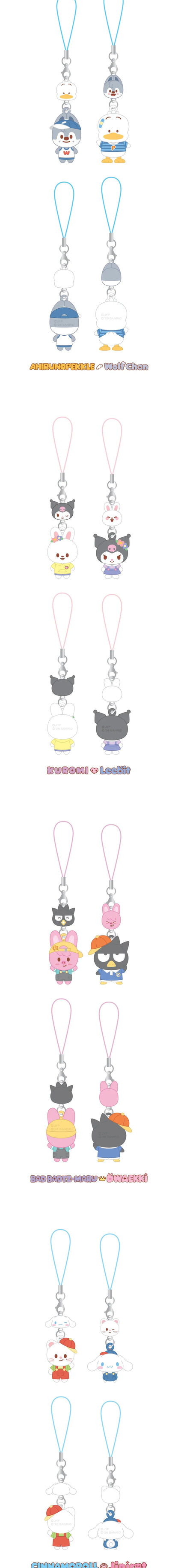 [PRE-ORDER] STRAY KIDS - SKZOO X SANRIO CHARACTERS - (MINI FIGURE COUPLE KEYRING.)