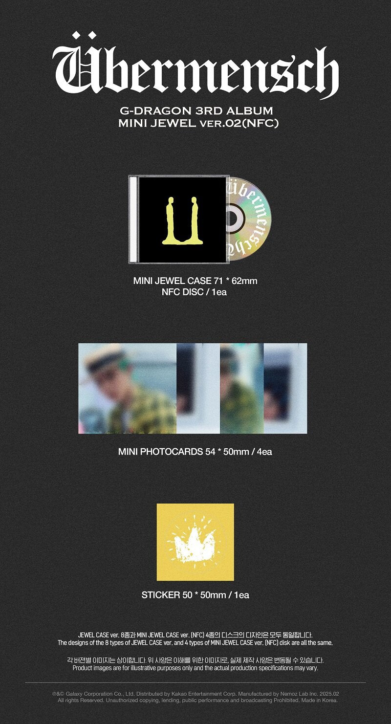 G-DRAGON  - UBERMENSCH (NFC Mini Album Ver.) [RANDOM]