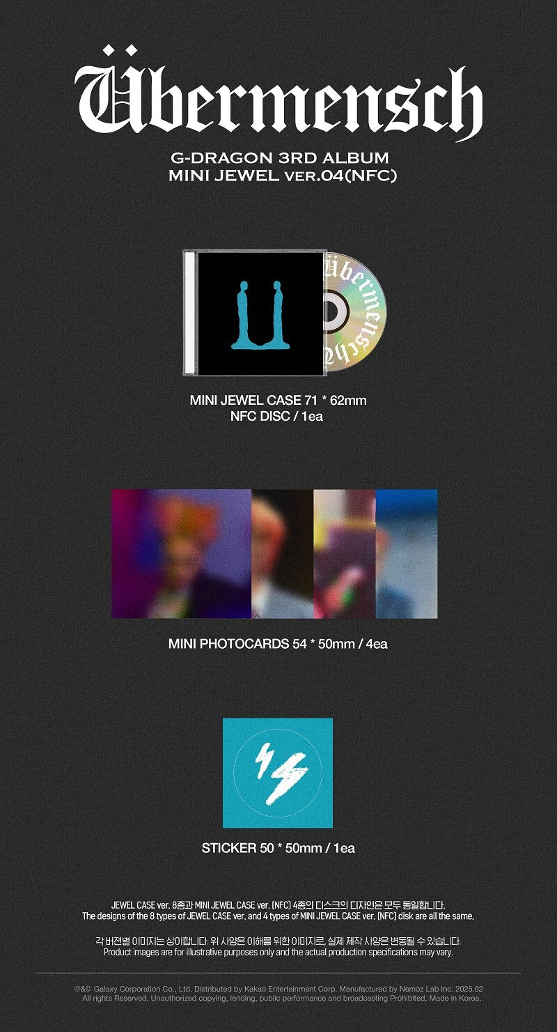 G-DRAGON  - UBERMENSCH (NFC Mini Album Ver.) [RANDOM]