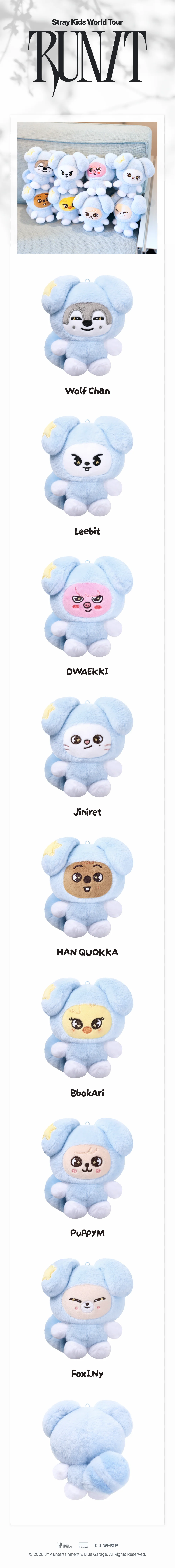 [PRE-ORDER.] STRAY KIDS - RUN IT MD (SKZOO PLUSH in TASY)