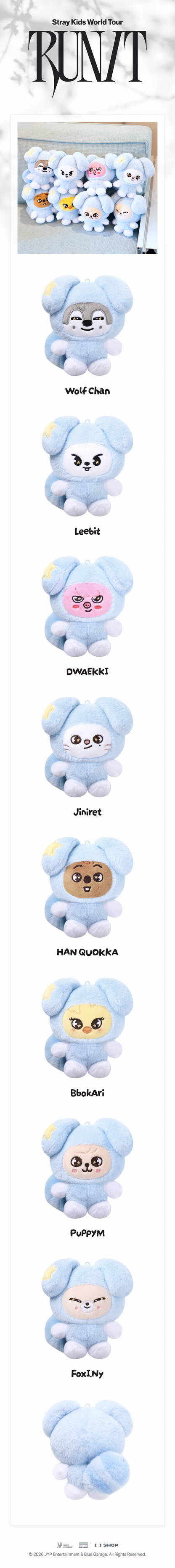 [PRE-ORDER.] STRAY KIDS - RUN IT MD (SKZOO PLUSH in TASY)