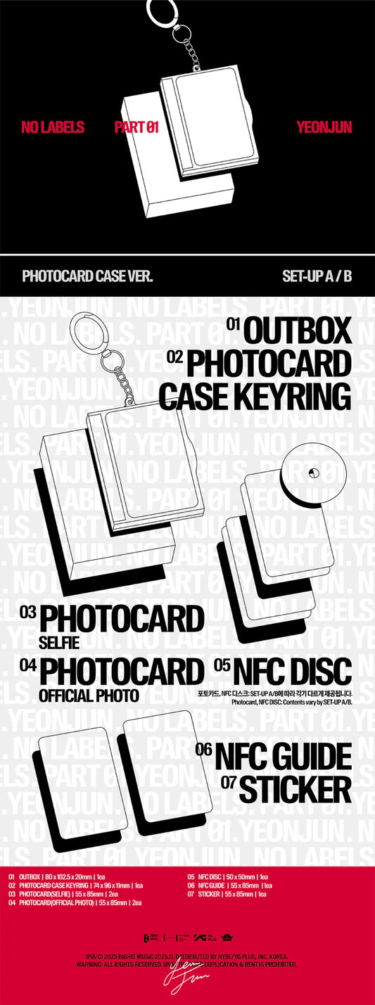 (PRE-ORDER) YEONJUN - No Labels: Part 01  [Photocard Case Ver.]