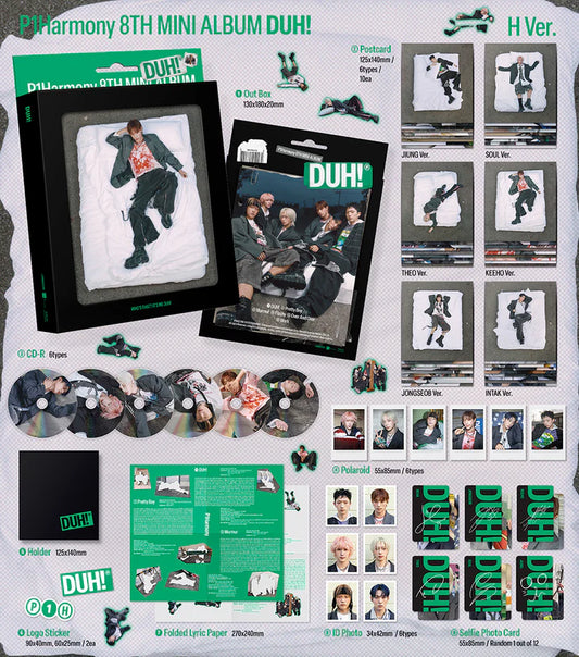 P1Harmony - DUH! Album Compact (H) Version (MEMBER CHOICE)