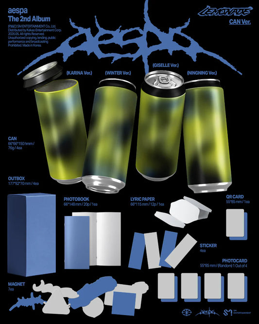 [PRE-ORDER] aespa - LEMONADE [2nd Album] - Can Ver.