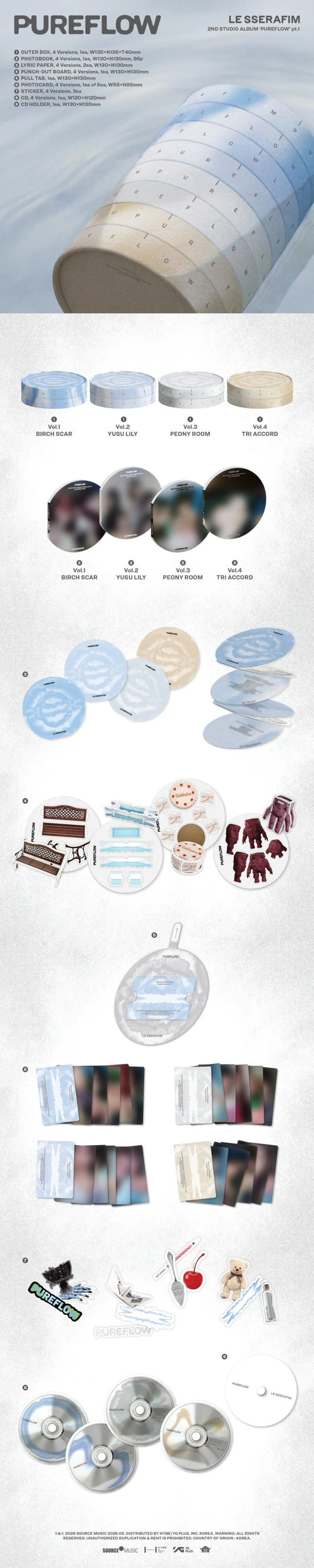 [PRE ORDER] LE SSERAFIM - PUREFLOW Part. 1 [2ND STUDIO ALBUM] - Standard Ver.