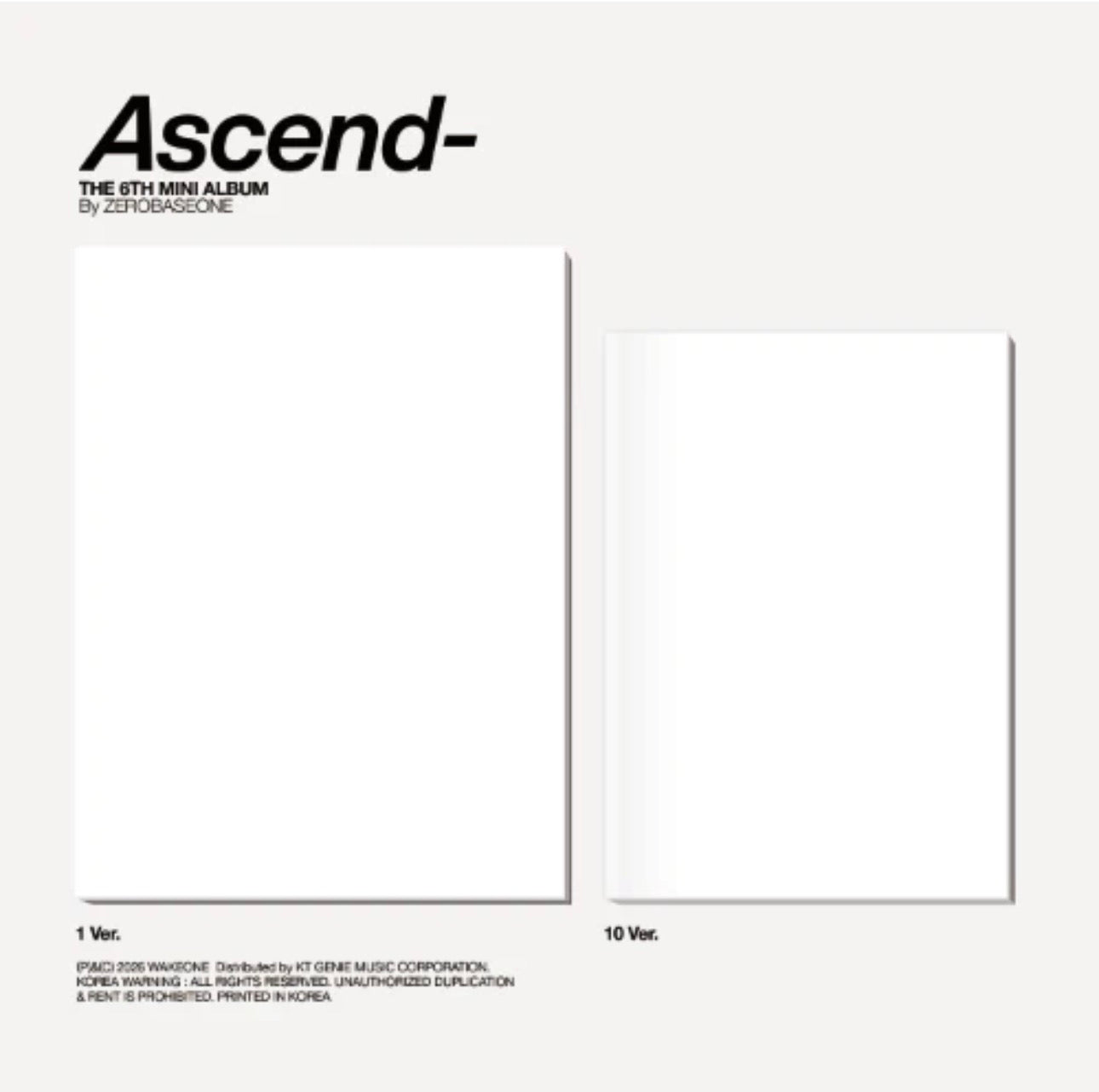 ZEROBASEONE - Ascend [6th Mini Album] Photobook Ver.