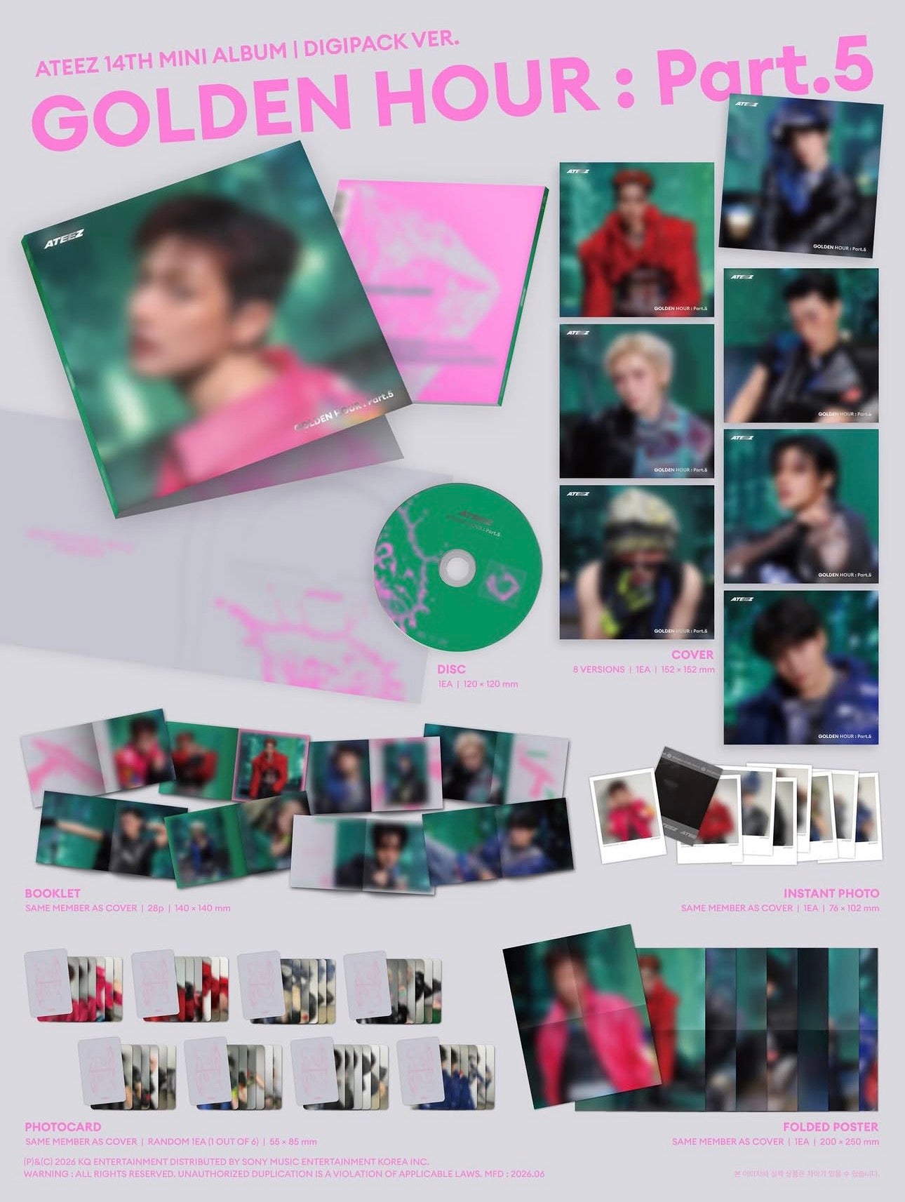 ATEEZ - GOLDEN HOUR; PART 5. (MEMBER DIGIPACK.)