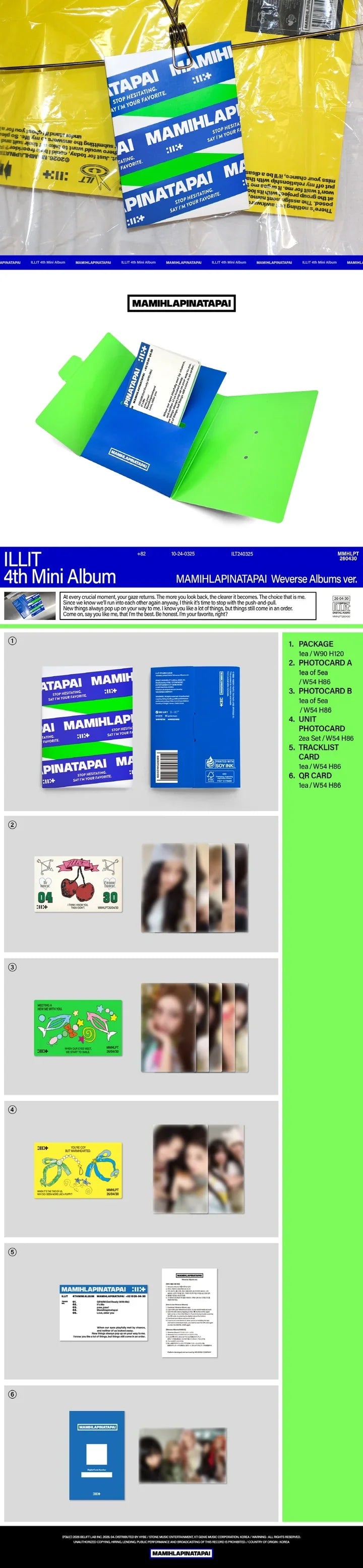 [PRE-ORDER] ILLIT - MAMIHLAPINATAPAI [4th Mini Album - WEVERSE Ver.]