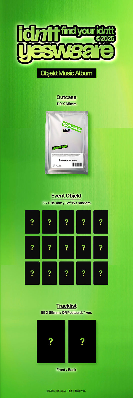 (PRE ORDER) idntt - yesweare [OBJEKT MUSC VER.]