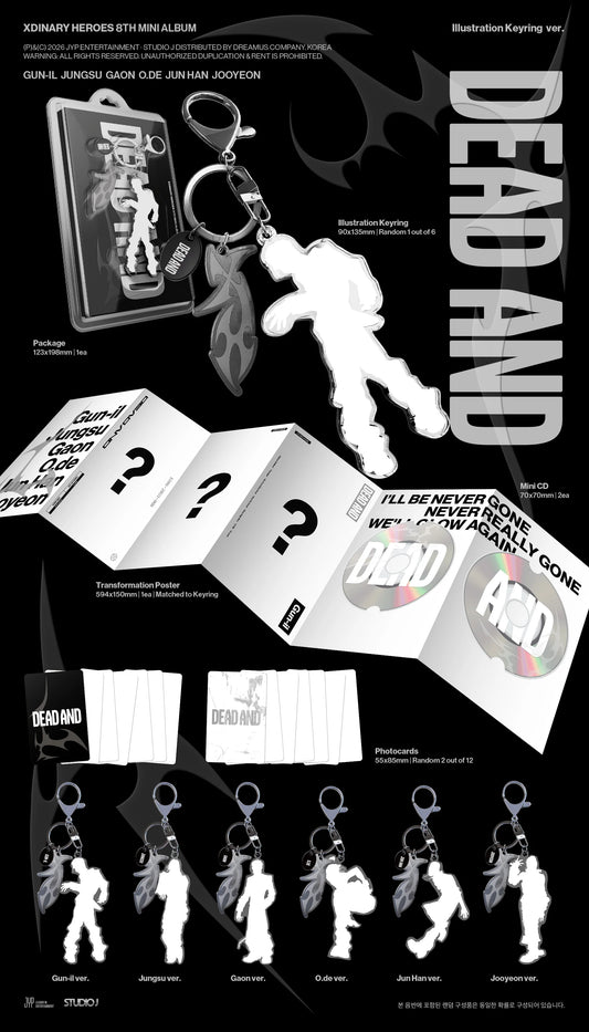 [PRE-ORDER] Xdinary Heroes - DEAD AND [8th Mini Album] - Keyring Ver.