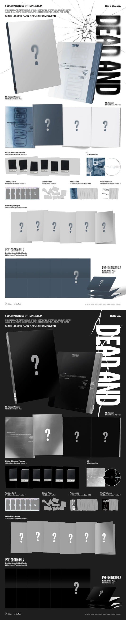 [PRE-ORDER] Xdinary Heroes - DEAD AND [8th Mini Album] - Photobook Ver.