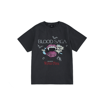 [PRE-ORDER] ENHYPEN - THE BLOOD SAGA TOUR MD - CHARCOAL T-SHIRT.