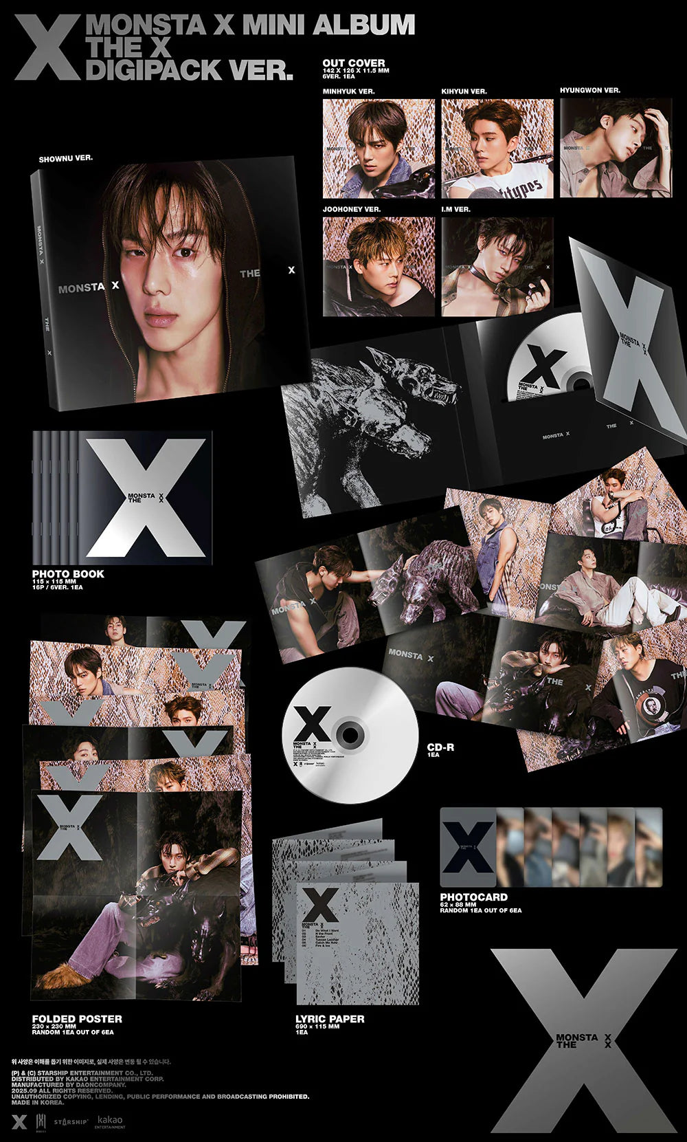 MONSTA X - [13th Mini Album] THE X (Digipack Ver.)