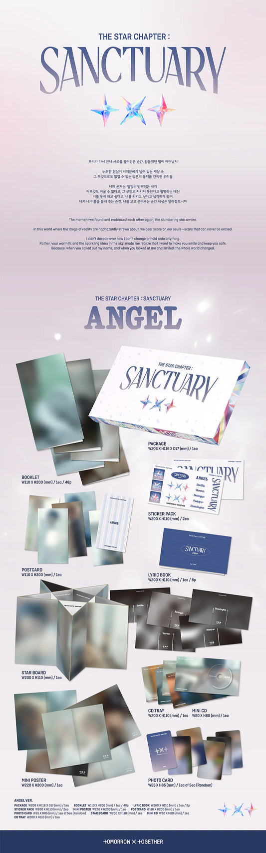 Tomorrow X Together (TXT) - The Star Chapter: Sanctuary Album [Angel vER.]